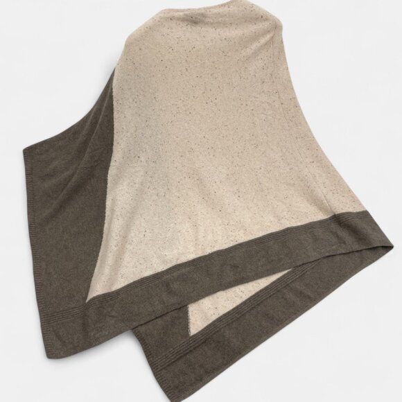 Charter Club Cashmere Women's Two Tone Cape Poncho Wrap Sweater One Size - Picture 6 of 7
